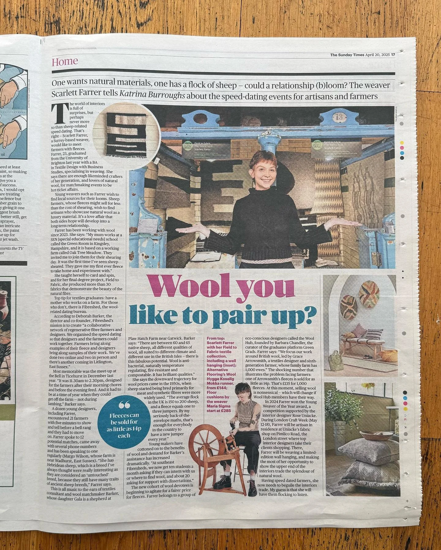Big moment being featured in last week&rsquo;s Sunday Times!! I&rsquo;m grateful for the recognition for my work and for the farmers who support me, I couldn&rsquo;t do it without them. 
Thank you @katrina_burroughs for the amazing article. 

Special