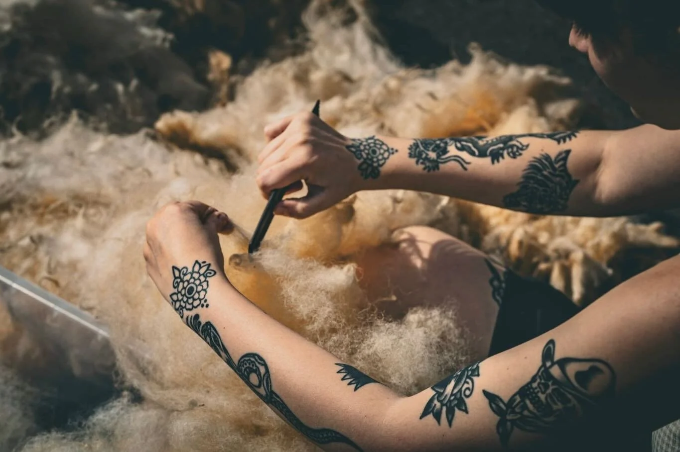 Preparing the fleece for a new piece I currently have on show at the @slowways_ &rsquo;Our Common Ground&rsquo; exhibition 

5th-30th May 
Art&rsquo;otel Hoxton, London

Images by @samcooperdesigns