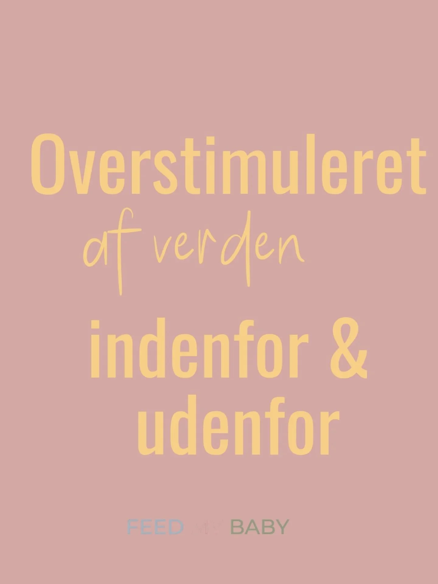 Jeg har t&aelig;nkt meget over det her med overstimulering.

Ikke som &ldquo;jeg br&oslash;d sammen i g&aring;r&rdquo;, men som den der konstante uro, der ligger i kroppen hele tiden.

Du ved&hellip; den der f&oslash;lelse af at v&aelig;re p&aring; u