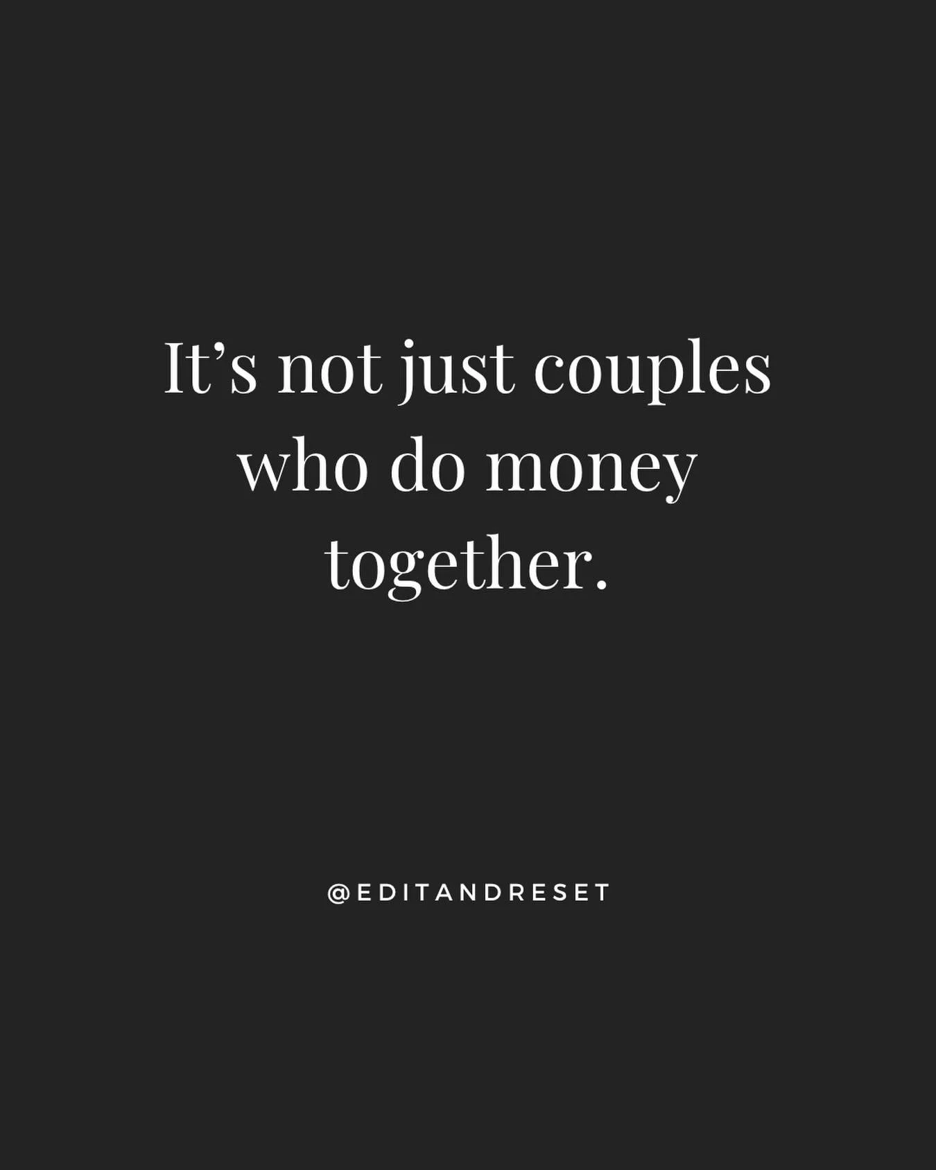 I used to think only spouses and couples had to worry about doing money together, but I&rsquo;ve realised this is wrong as I&rsquo;ve started to get older.

Friends, flatmates, siblings are all examples of people we&rsquo;re connected to - relational