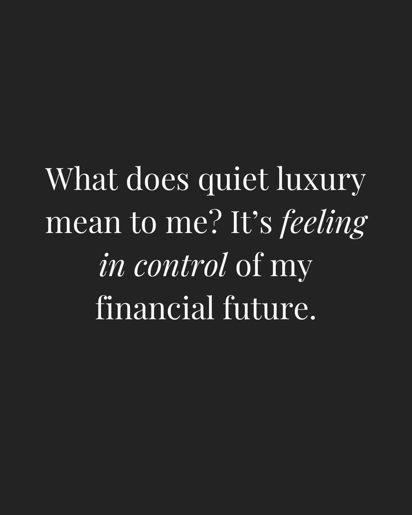 I love @therow, but a pension, investments and an emergency fund are my kind of &lsquo;quiet luxury&rsquo;.
#money #moneymindset #financial #psychologyofmoney