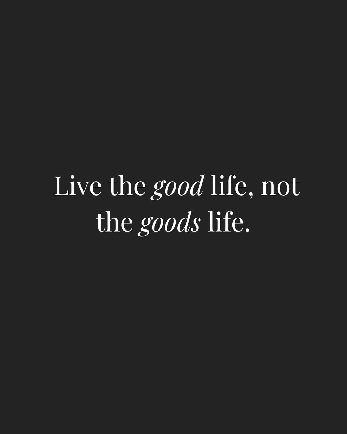 Are you living the good life or the goods life? For many of us, it&rsquo;s hard to tell at this time of year.

Sticking to these principles can help:

* Don&rsquo;t make big or rash purchases
* Avoid panic buying 
* Thoughtful rarely means fancy

#mo