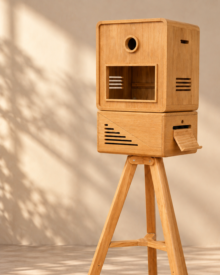 Borne photo Bizbooth en bois