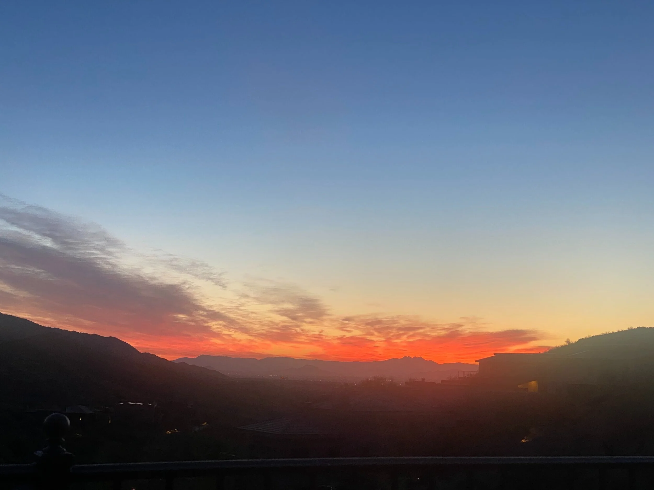 Early Morning Sunrise Views from the Master Bedroom