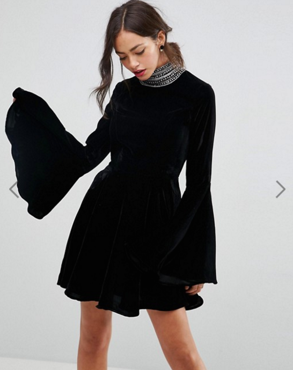 ASOS Velvet Skater Dress