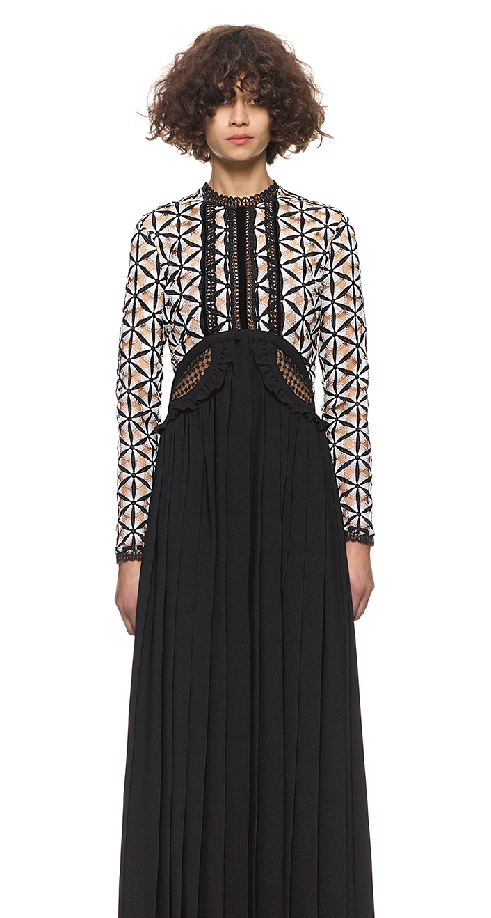 Self Portrait Guipure Maxi Dress 