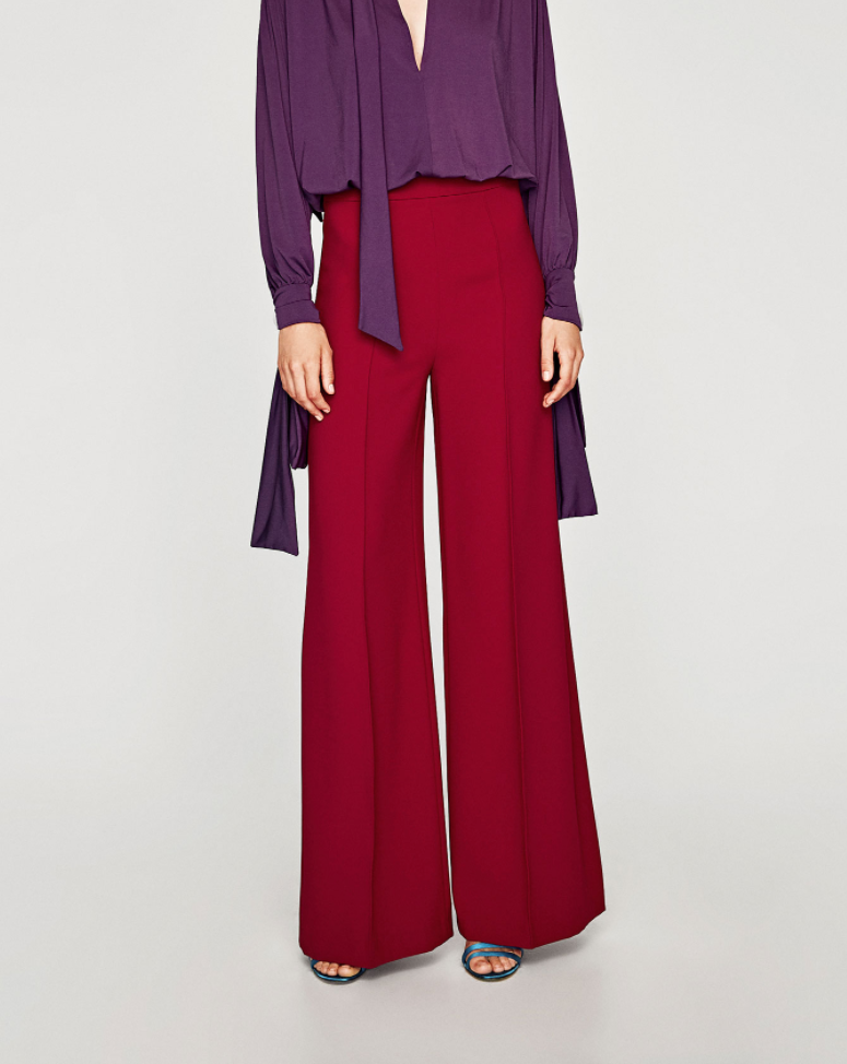 Zara Wide Drapey Trousers 