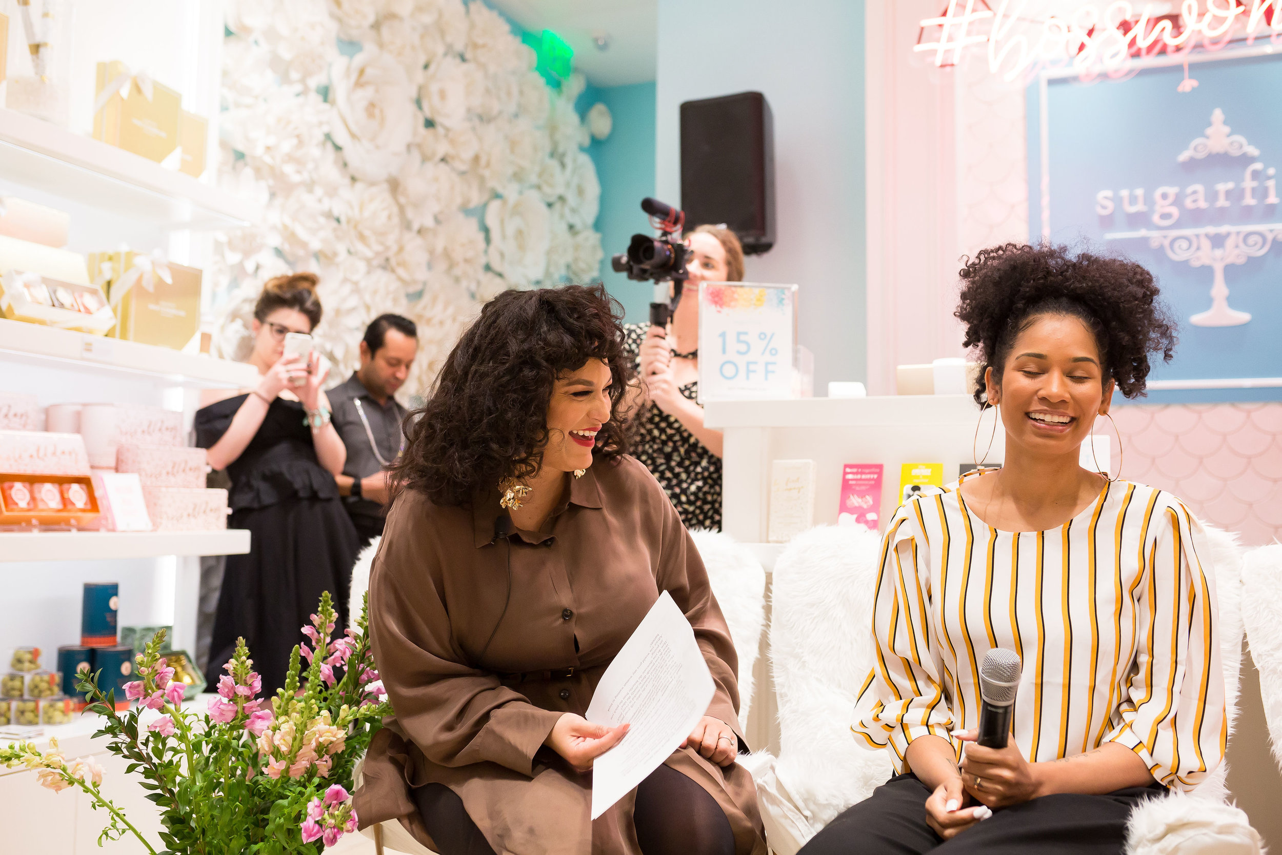 Marty McDonald, left, with Sopha Rush at her Black Girl Magic Event.