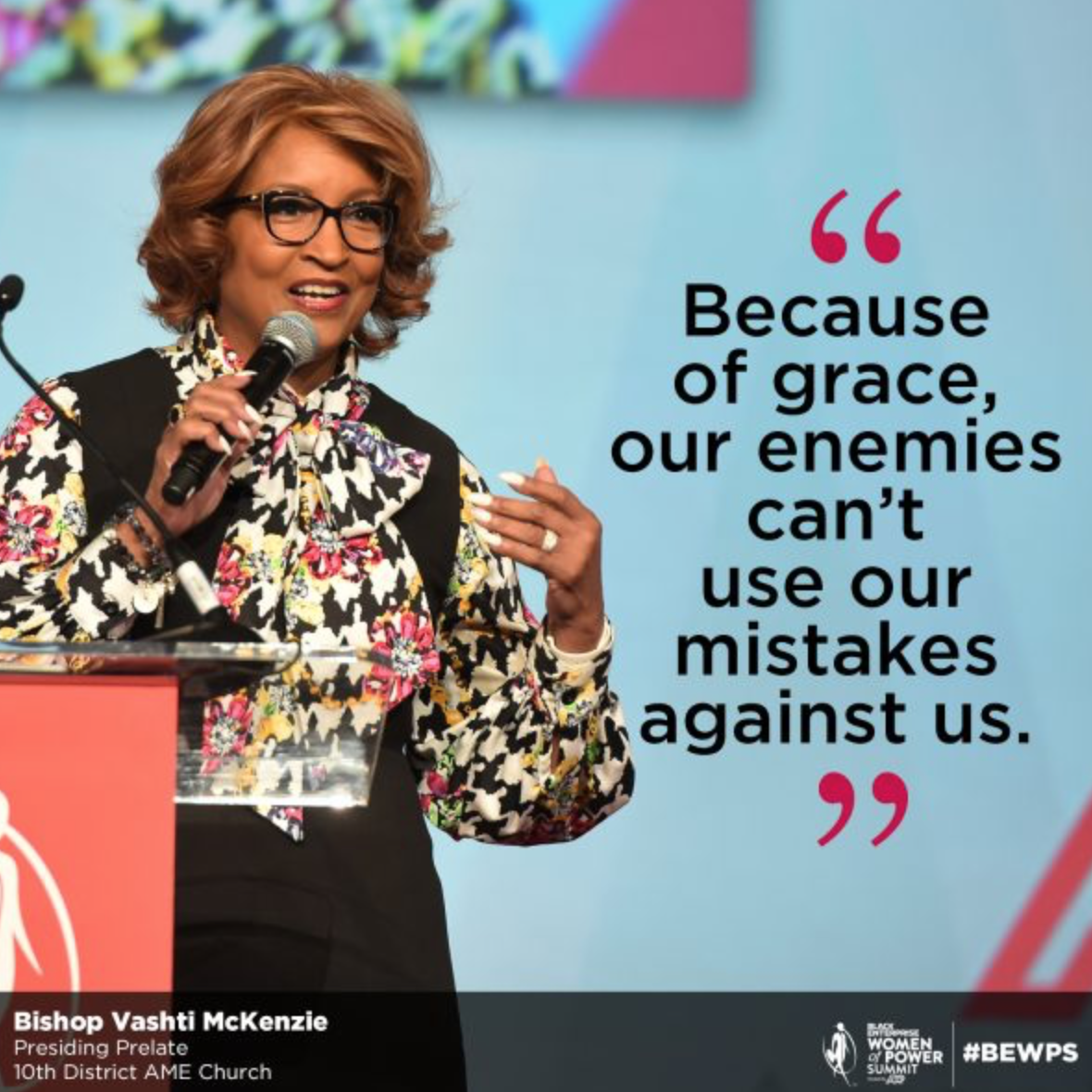 Bishop Vashti McKenzie speaking at Black Enterprise’s Women of Power Summit