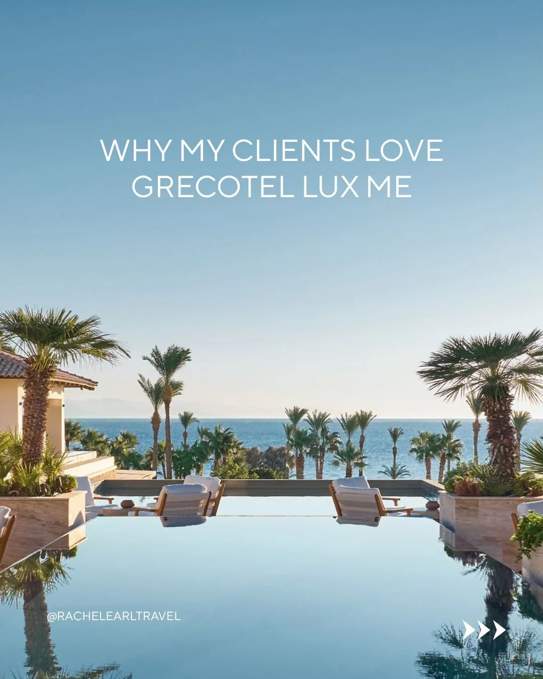 This is LUX ME...or Luxury Made Easy by Grecotel
@grecotelluxme @grecotel 

I have relationships with these hotels and can make your experience totally effortless. 

Ready to try a LUX ME escape? Let&rsquo;s discover the perfect one for you 🇬🇷 

📞