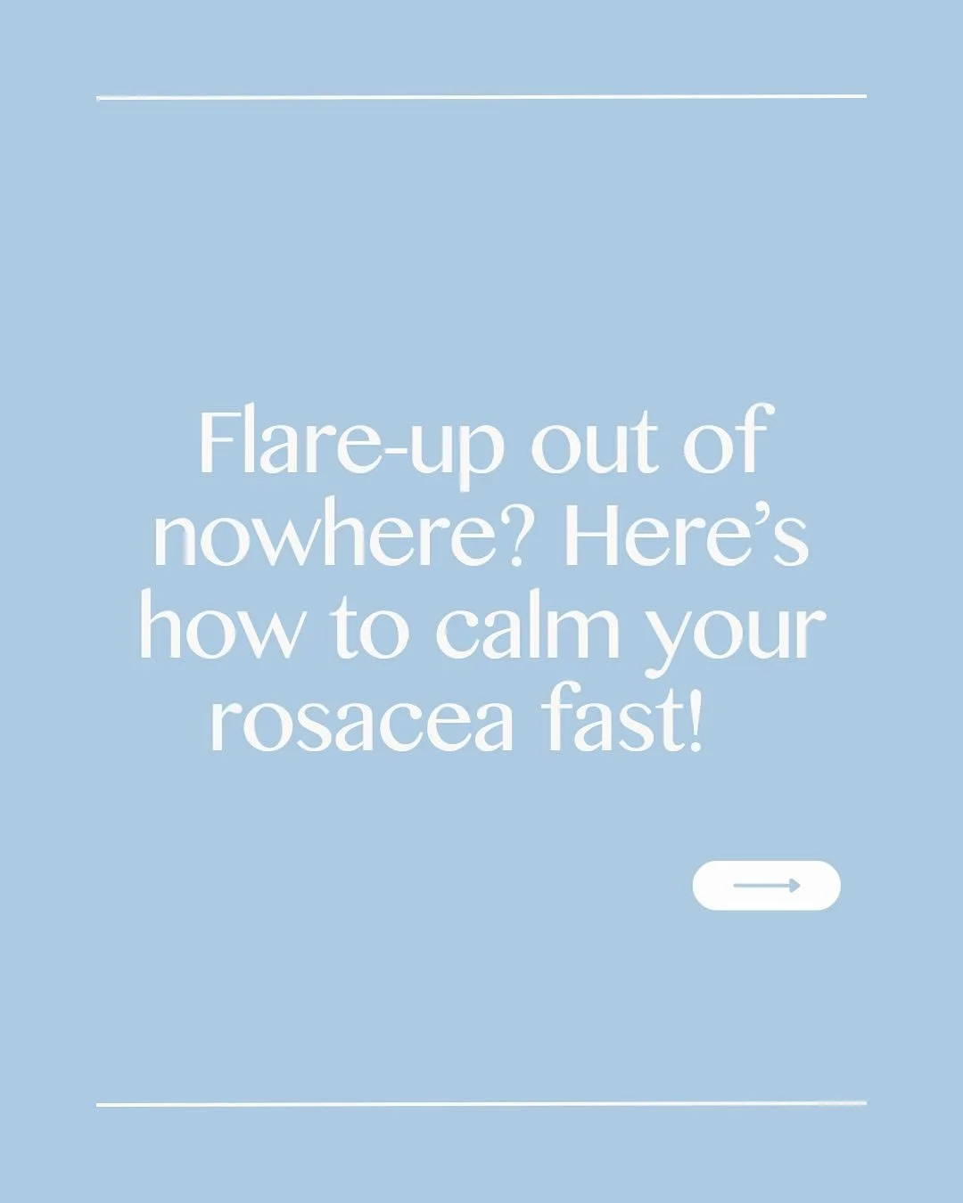 POV: You&rsquo;ve been consistent with your actives for rosacea - all going well and then suddenly, your skin flares. More texture, redness, pustules. Hot. Sensitive. Angry.

Yep, I&rsquo;ve been there. You can do everything right - manage stress, ea