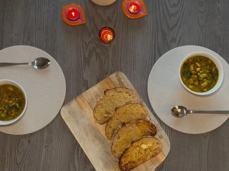 Support the connection between gut health and skin health with this nourishing Vegetarian Lentil and Bean Stew