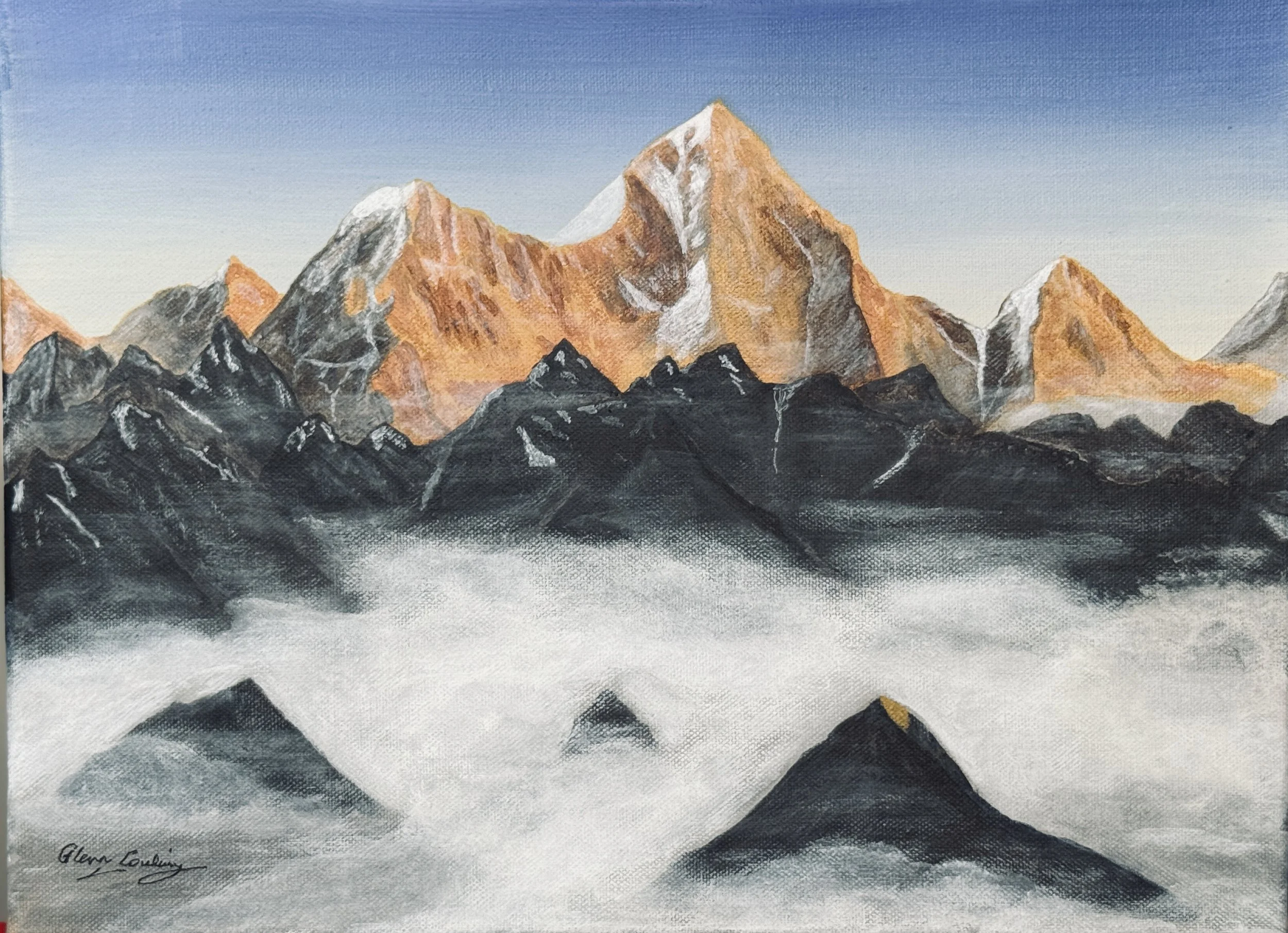 Mountains in the Mist (Acrylic)
