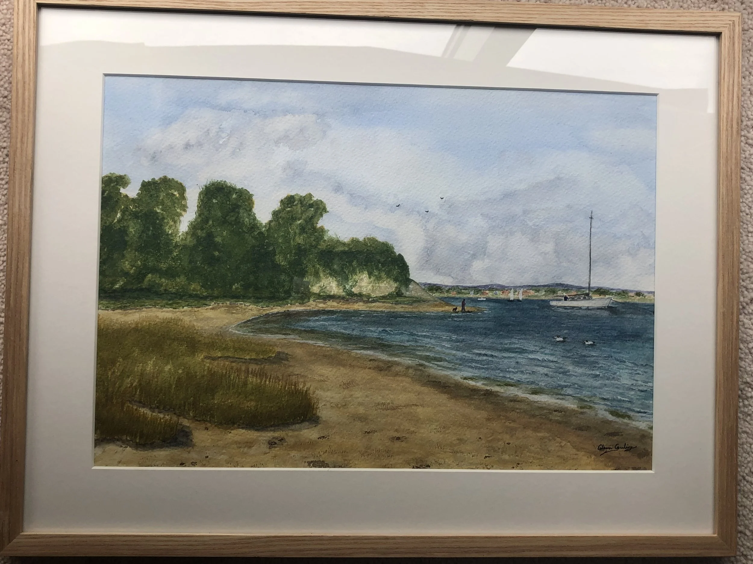 Beach at Arne, Dorset (Watercolour)