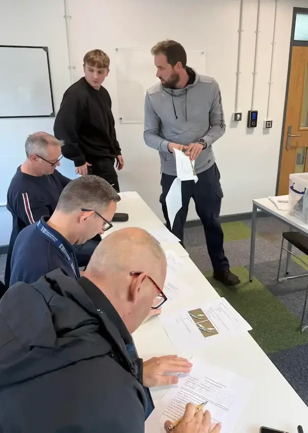 Spill Kit Train the Trainer Assessment Test being conducted by 4 participants