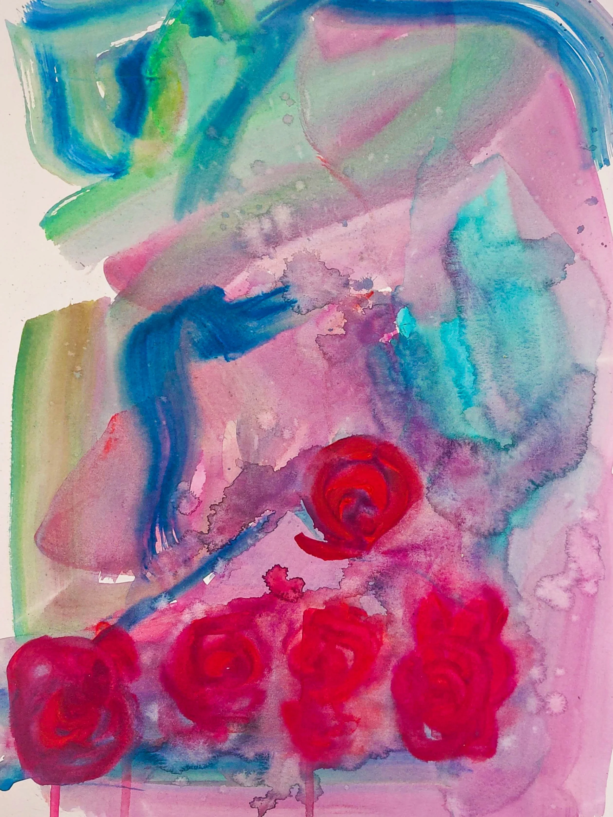 'Bleed' 2022. Watercolour on paper. A3