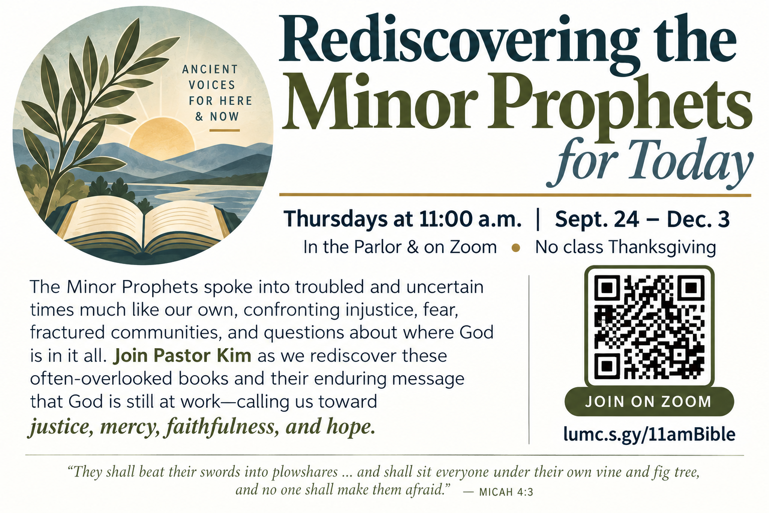 Thursday Morning Bible Study