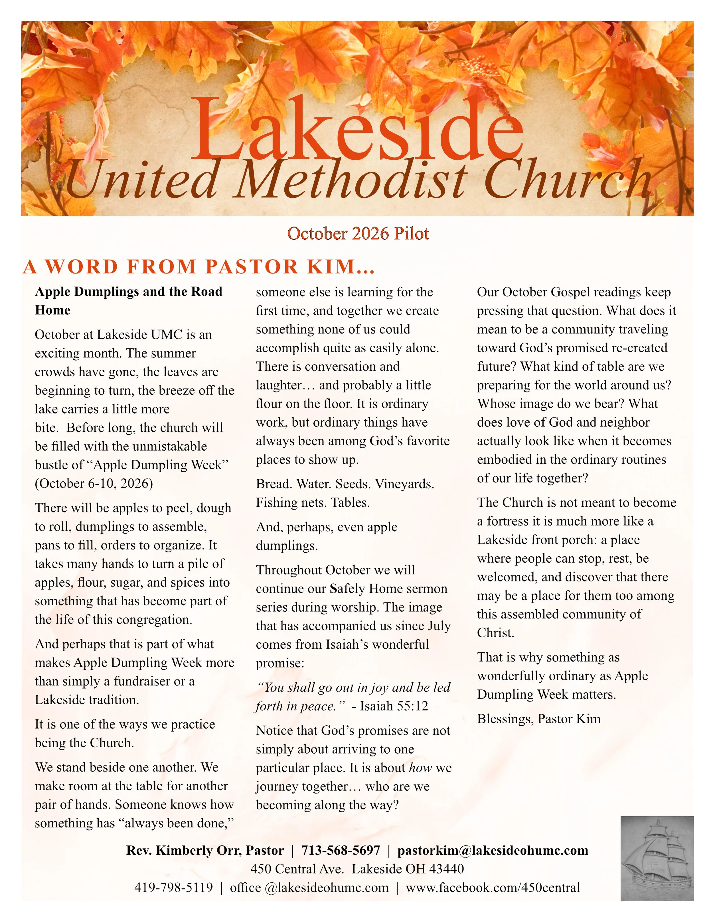 October 2026 Newsletter