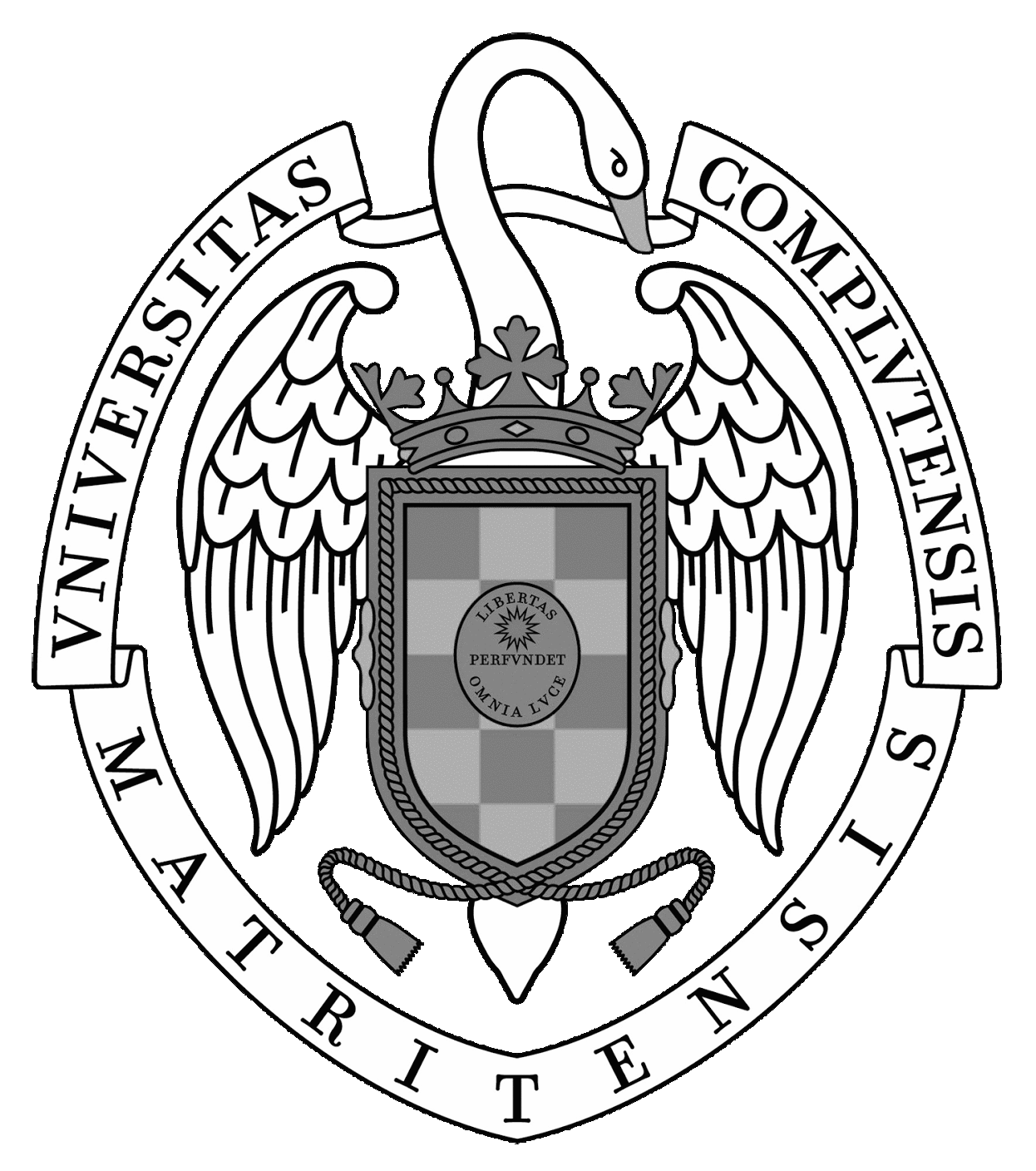 Escudo oficial de la Universidad Complutense de Madrid (UCM), certificando la formación académica en Psicología Sanitaria.