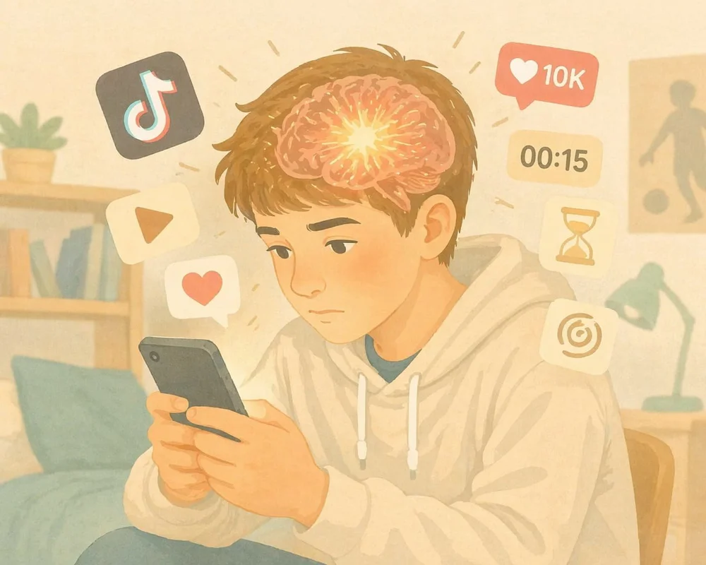TikTok y cerebro adolescente