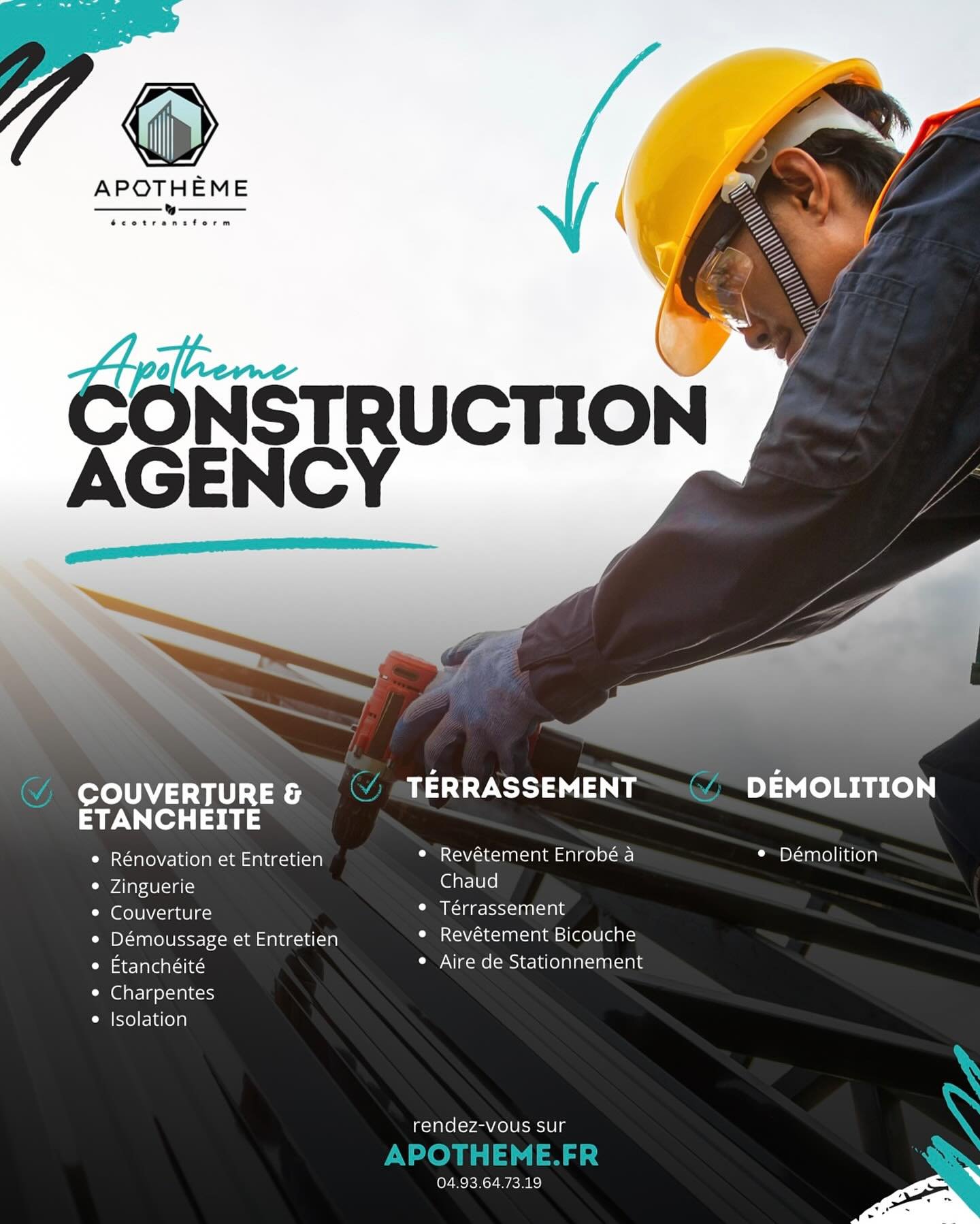 🔨 Apoth&egrave;me, votre expert en r&eacute;novation et construction ! 🏗️

Besoin d&rsquo;une toiture neuve, d&rsquo;une isolation performante ou d&rsquo;un entretien professionnel ? Nous mettons notre savoir-faire au service de vos projets :

✔️ C