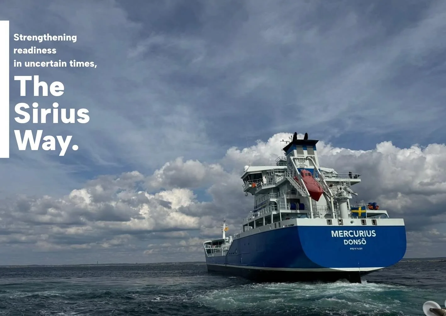 Today one of our vessels joined Sweden&rsquo;s biggest civil&ndash;military exercise at sea 🚢💪
Authorities and shipping companies teamed up to test how we keep vital sea transport running &ndash; even in tough times.
Strengthening readiness in unce