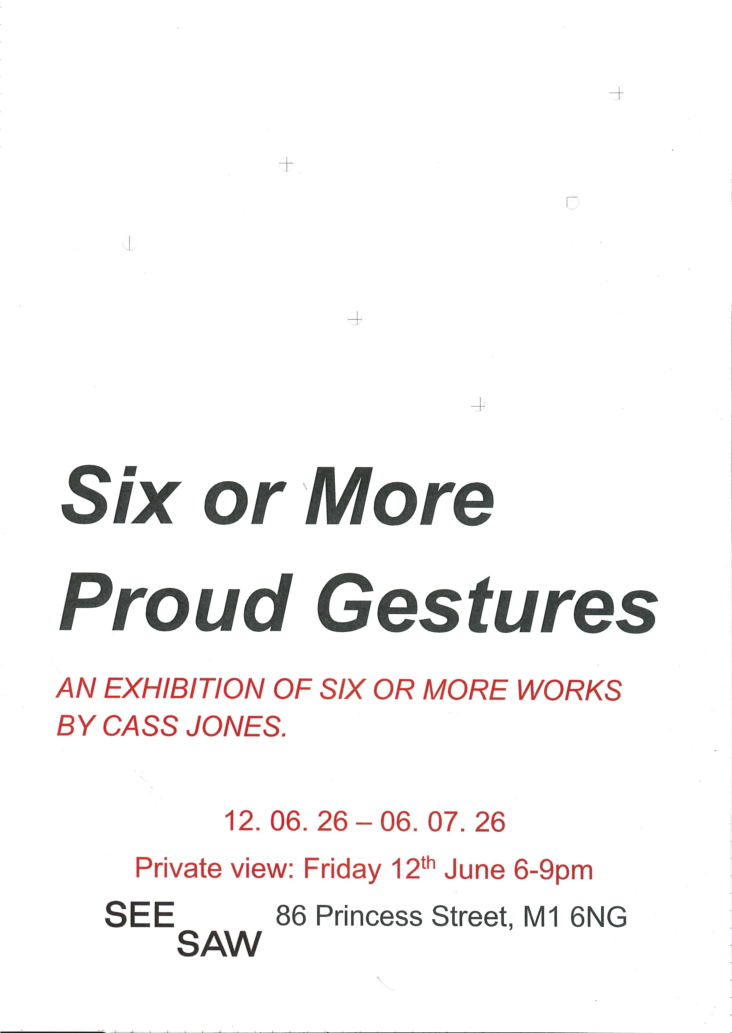 Poster promoting SEESAW's May 2026 exhibition 'With Balance' by Suzanne Bethell.
