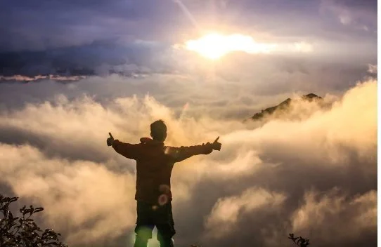 Above the clouds
