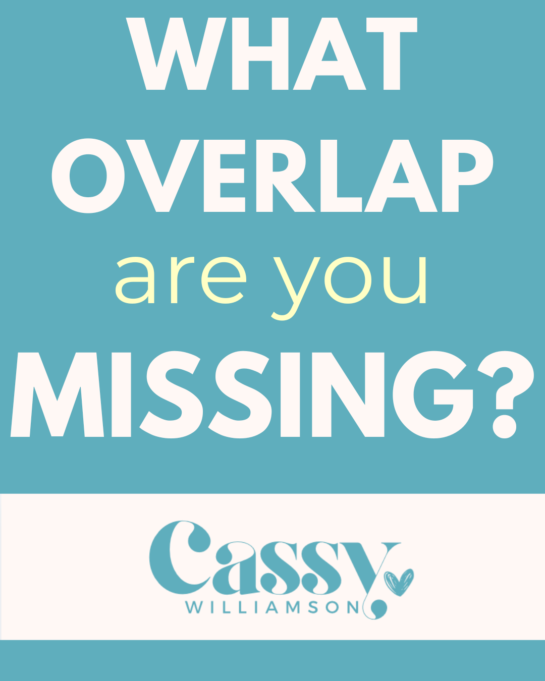 What overlap are you missing?