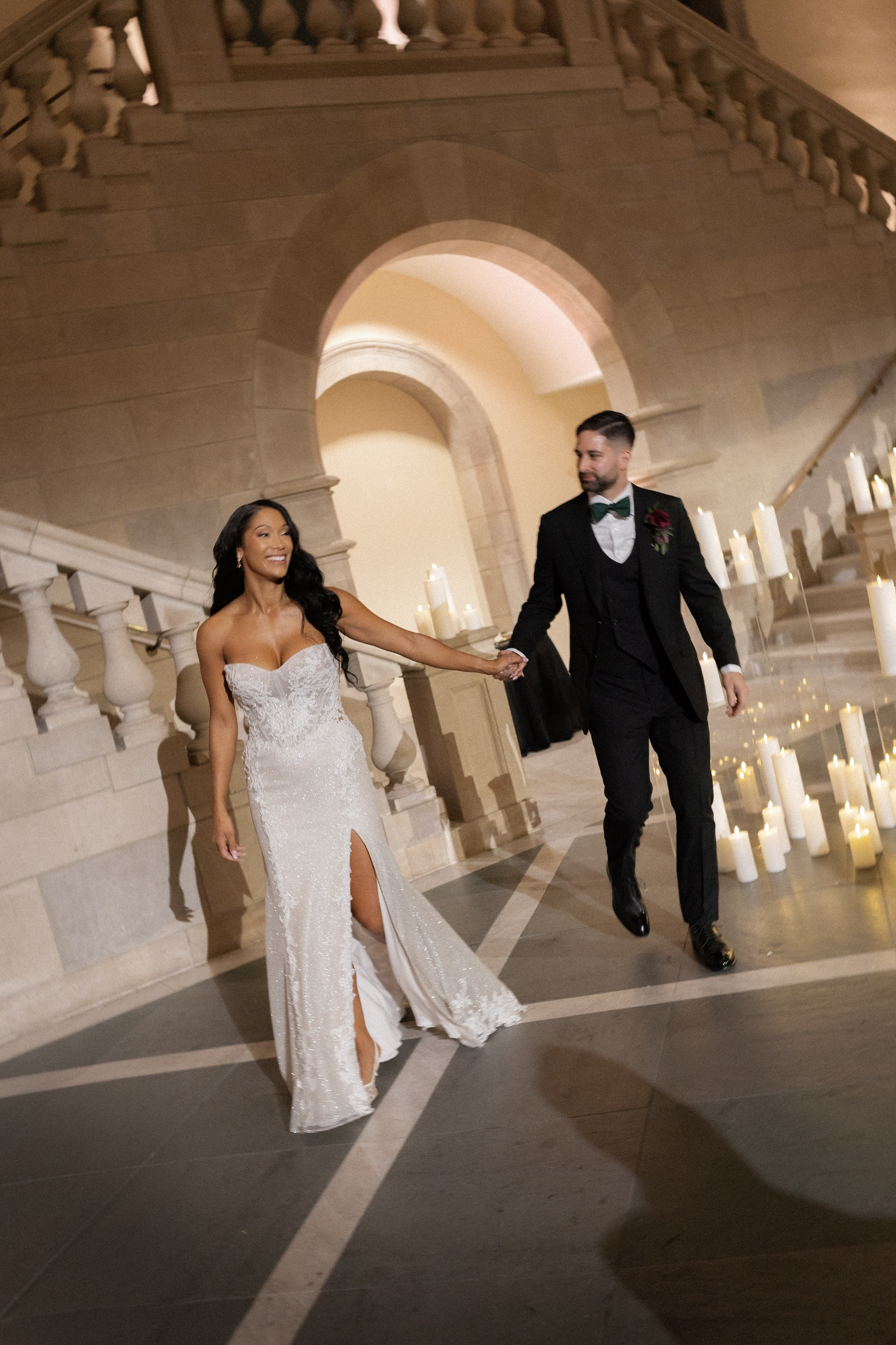 A couple enters their wedding reception | Virginia Beach wedding photography and videography