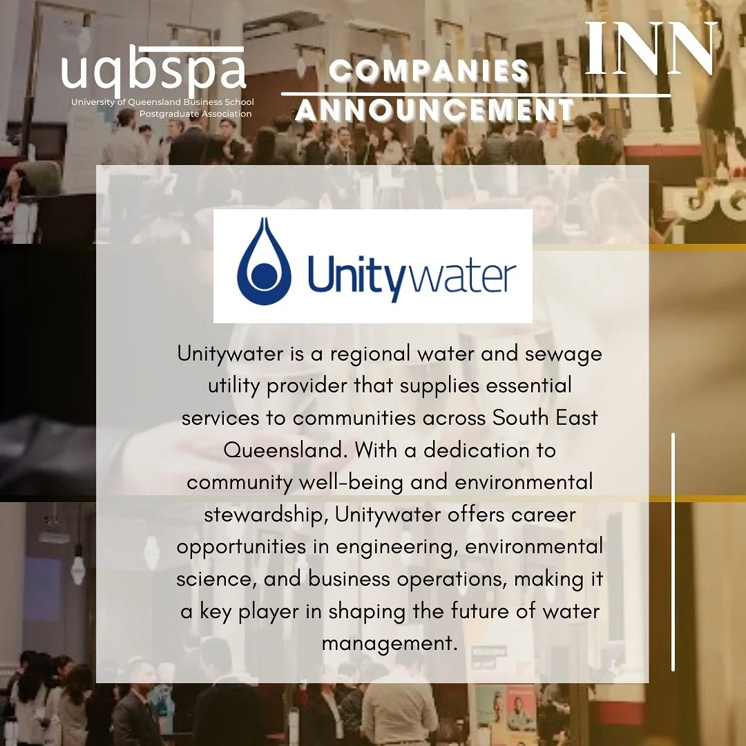💧Connect with Unitywater at INN💧
Unitywater is more than just a water utility provider&mdash;they&rsquo;re dedicated to sustainability, innovation, and providing essential services to communities. For those interested in engineering, environmental 