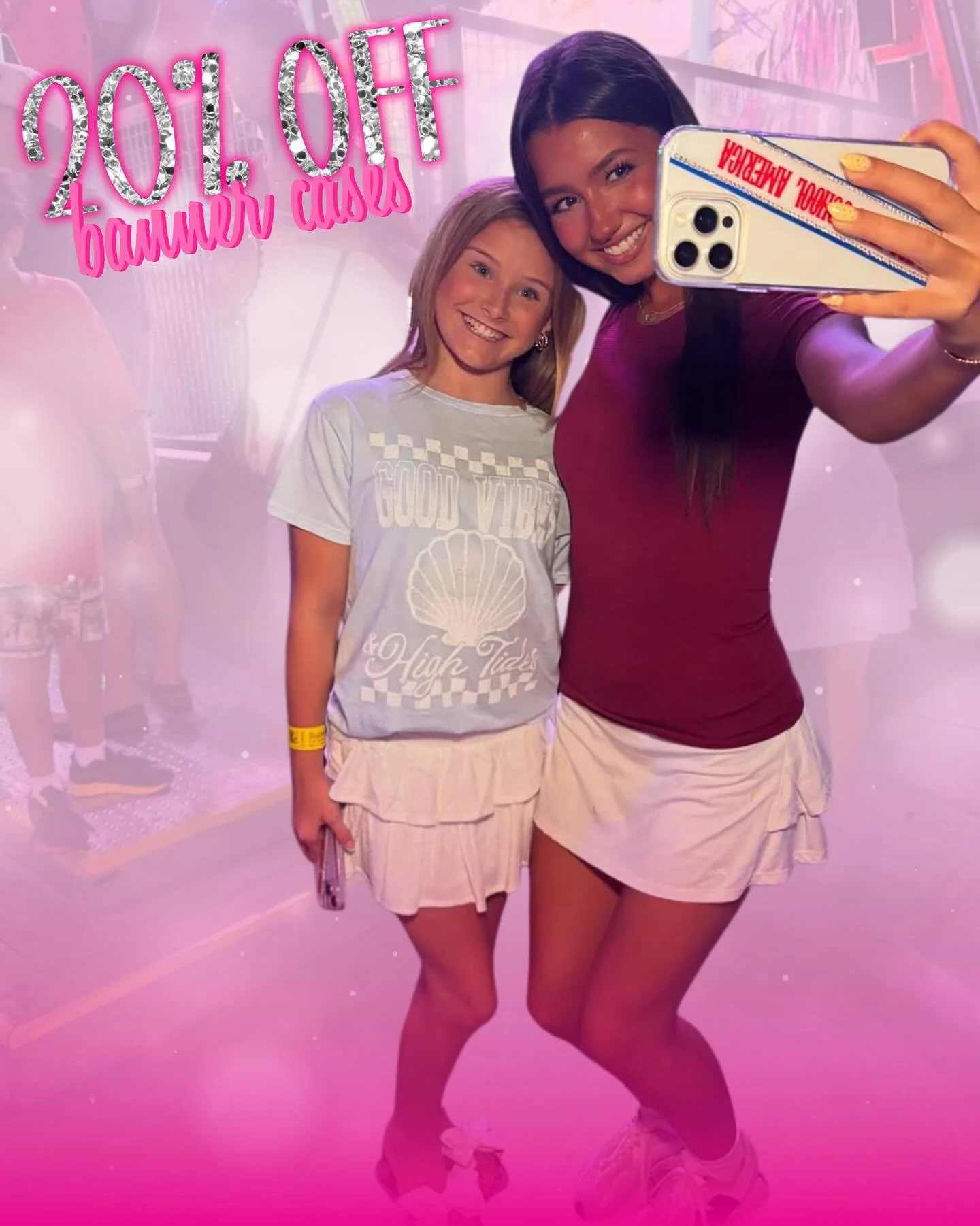 continuing our for the girlies week with a deal i know y&rsquo;all are going to LOVE! 📲👑💗🫧 

20% off our brand new banner phone cases- no code needed! discount will automatically apply at checkout☻☻☻ 

what makes them special? 
- cute 
- durable
