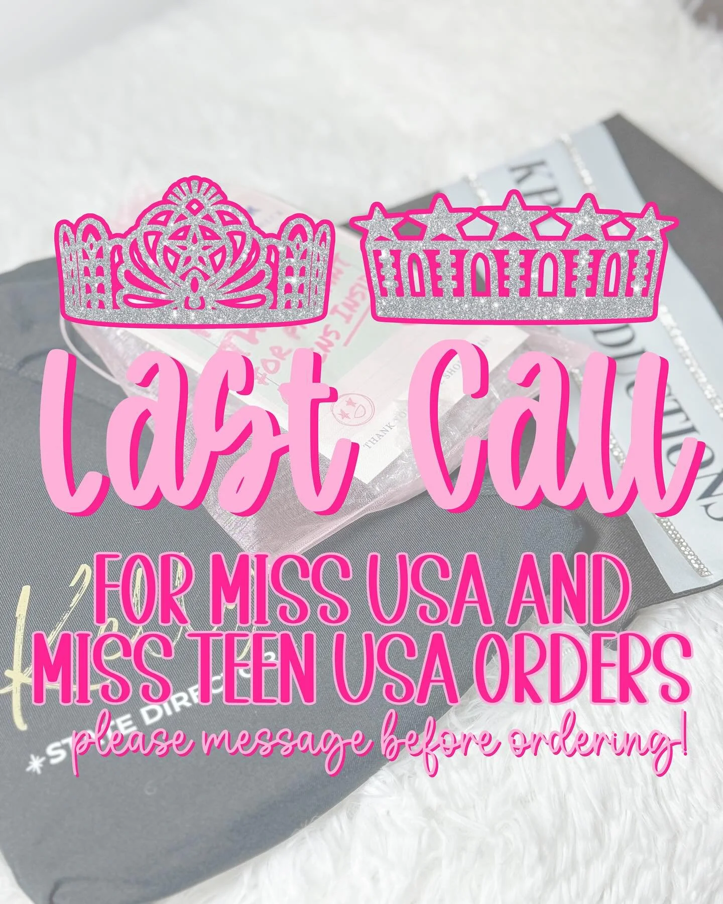 LAST CALL 💗👑 miss USA and miss teen USA contestants, directors, or even those heading to watch- if there&rsquo;s something you have been eyeing the time is NOW! 

getting lots of messages on last minute orders and today is likely the last day to ge