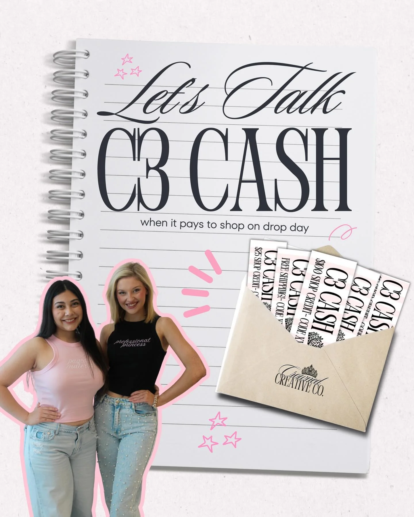 C3 CASH!! let&rsquo;s talk about it- it literally pays to shop on drop day 💅🏻 

to celebrate officially being rebranded, all orders placed on drop day (1.9.25) will feature a sealed random envelope. i won&rsquo;t know what&rsquo;s in it and neither