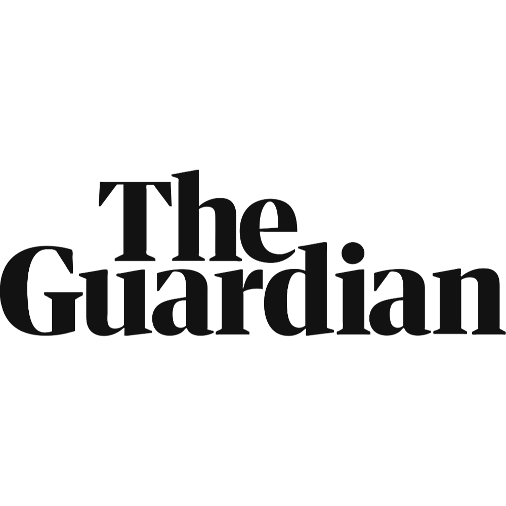The Guardian publication logo highlighting national news feature on Windfall Energy tech