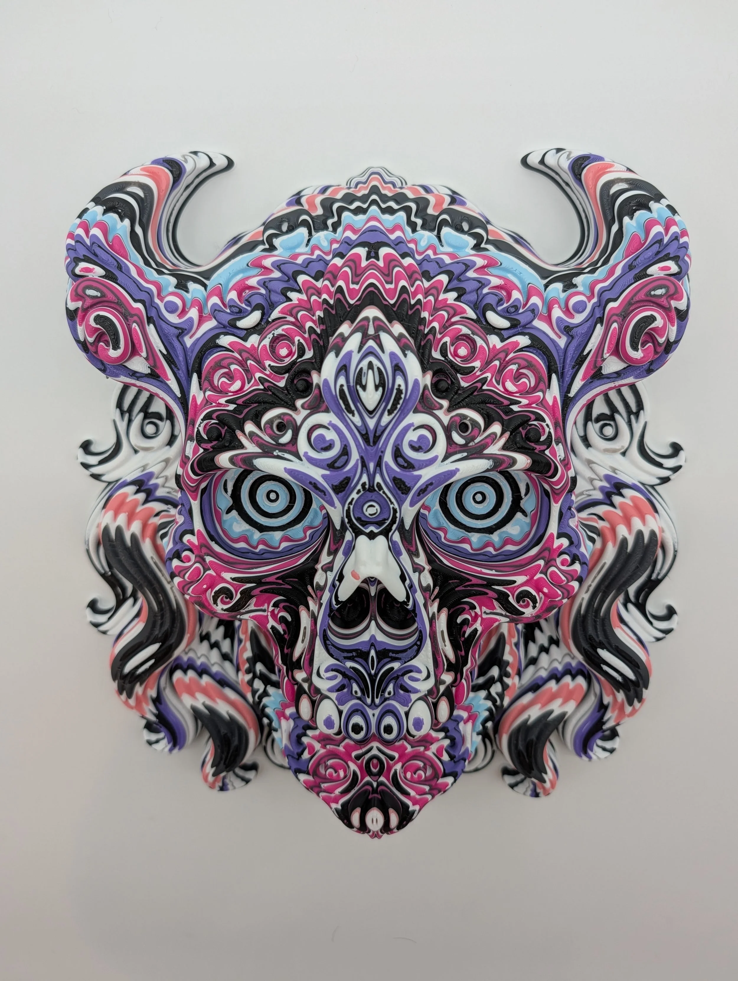 Trippy Krampus Wall Art – Psychedelic Holiday Demon Decor