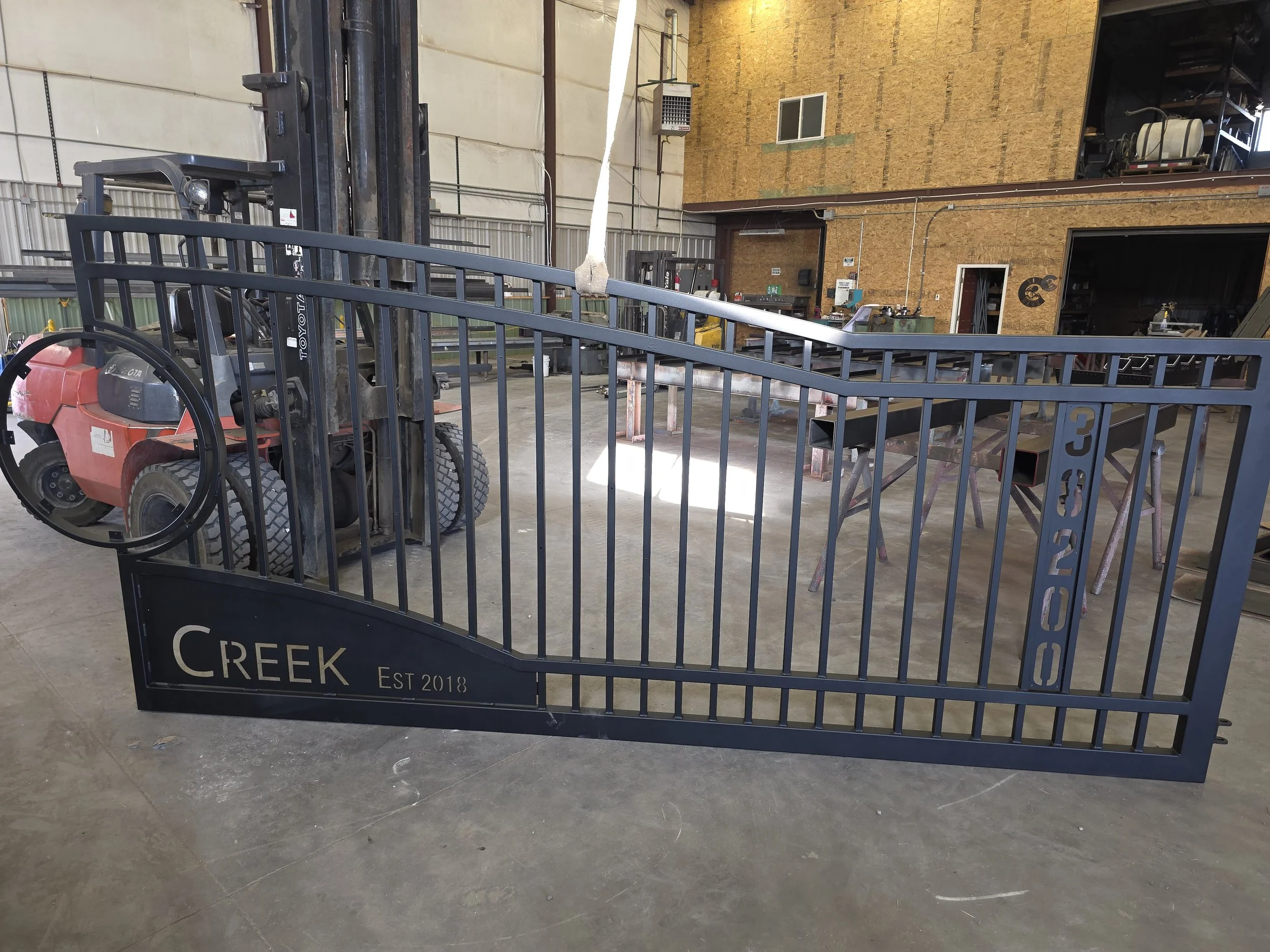 The Farm Gate back from powder coating.