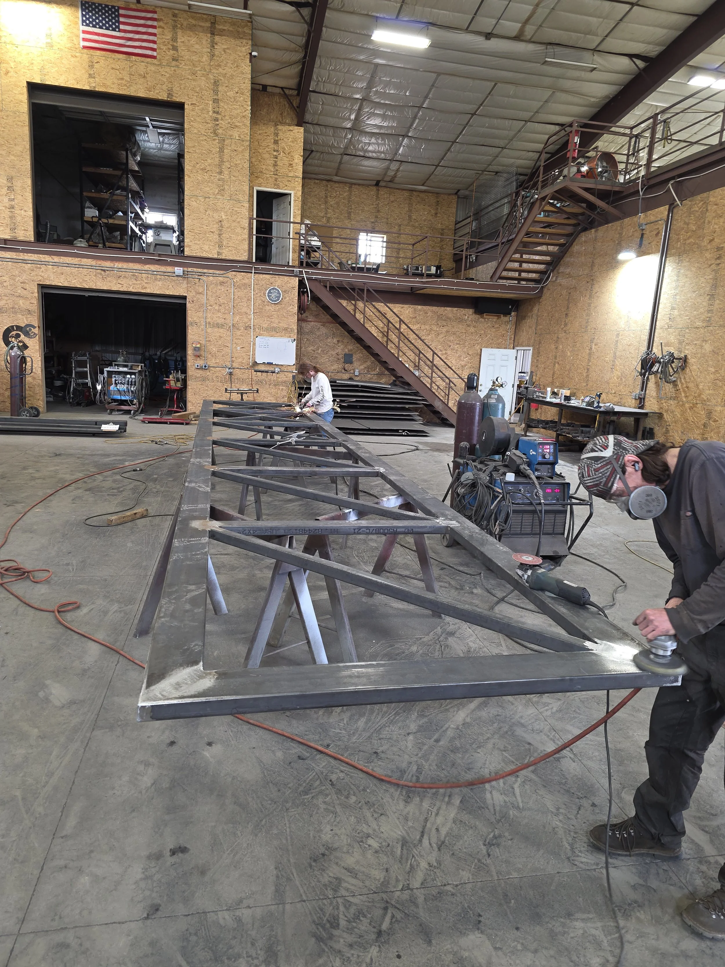 Custom slide gate under fabrication