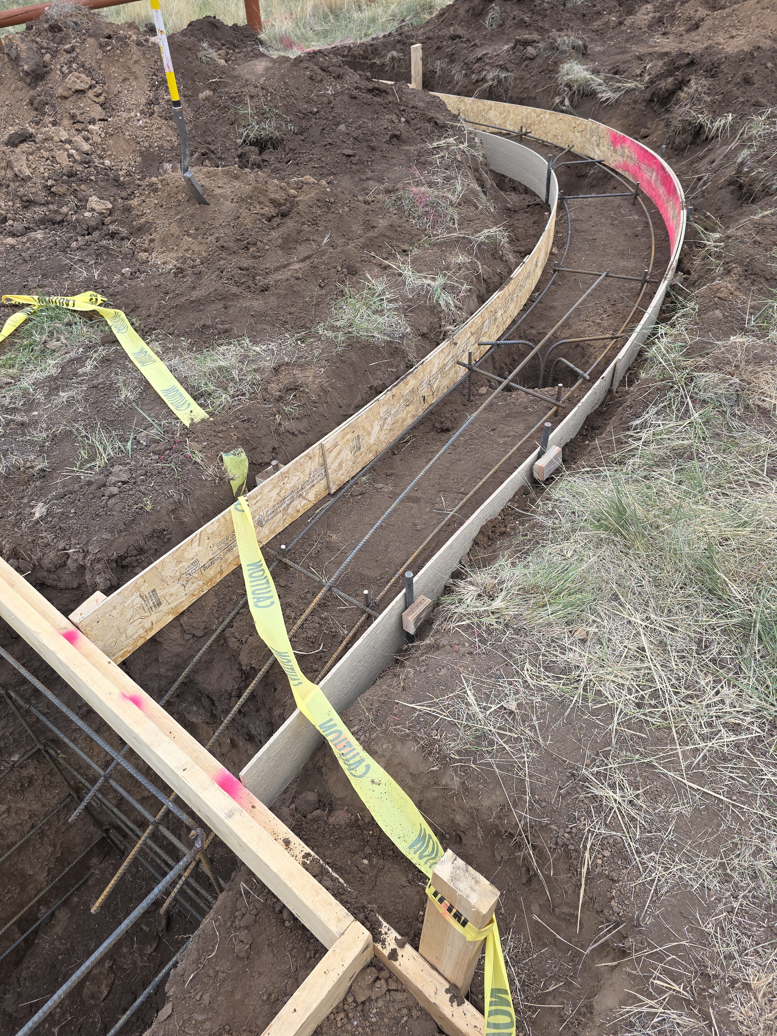 Forming of wall foundation