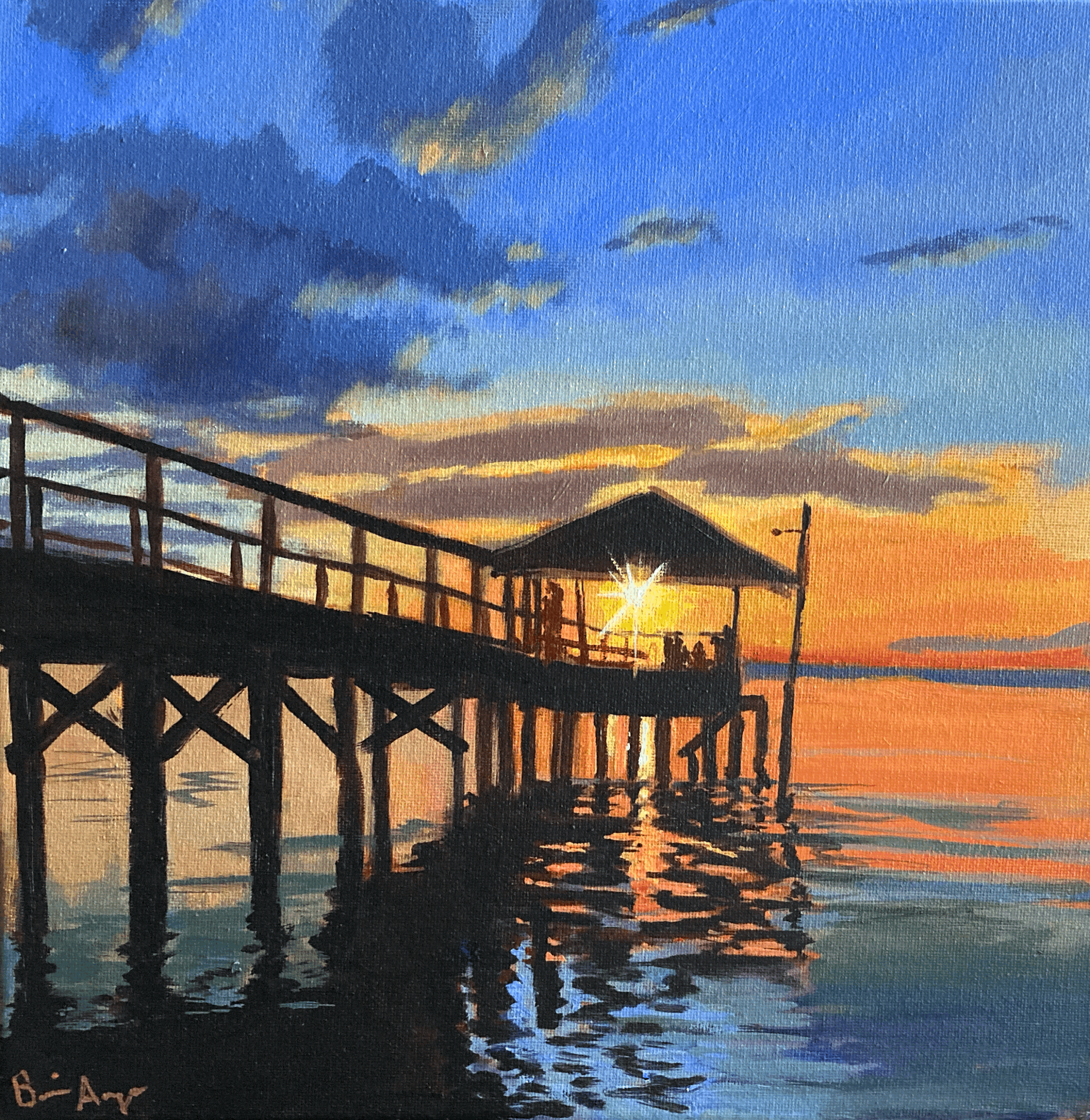Pelican Point Sunset (print)