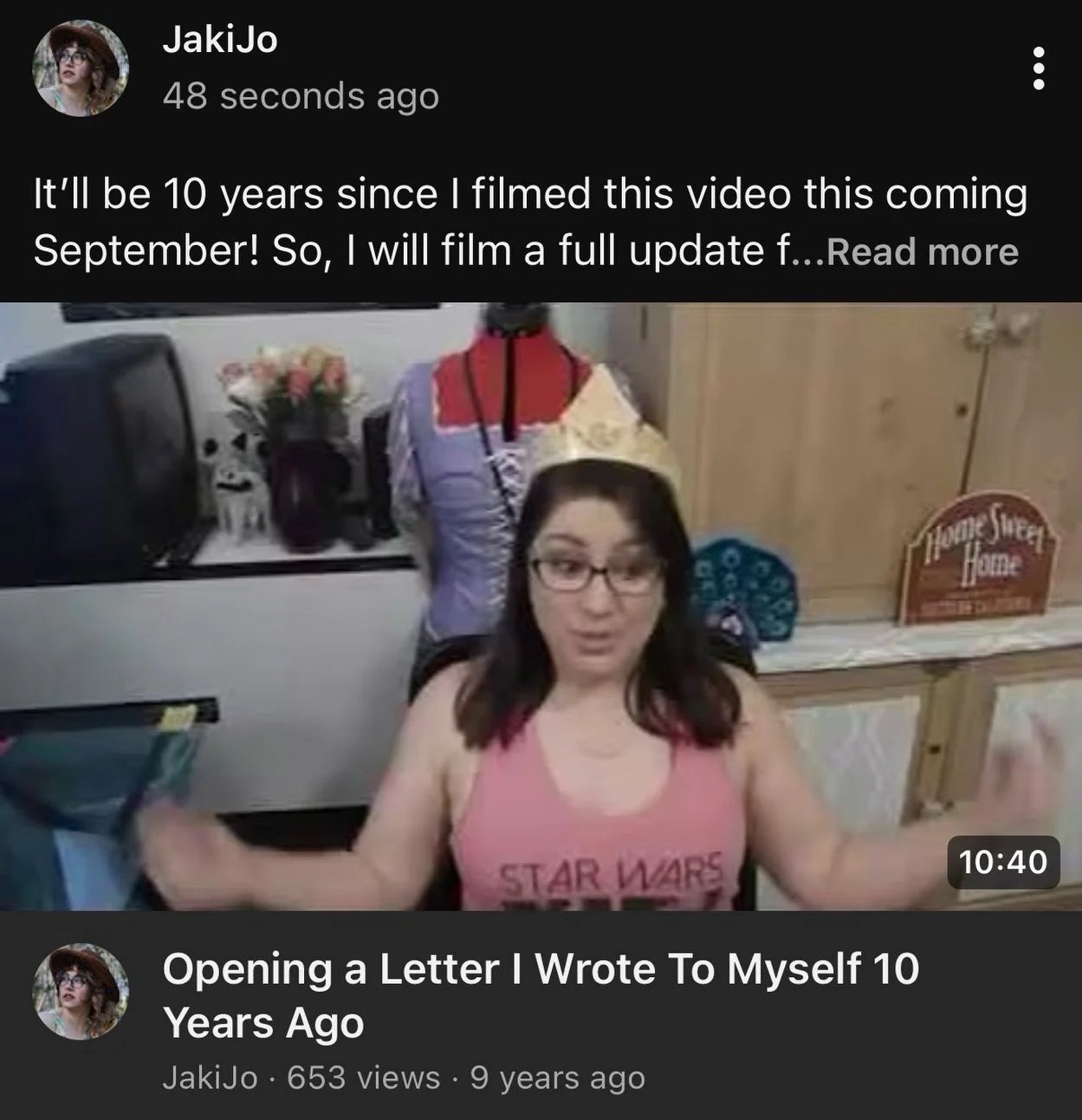 Subscribe to my YouTube channel so you get notified when my 10 year update video goes live on September 7, 2026! Link in bio and comments ☺️

https://youtube.com/@jakijo07

#lettertomyself #10YearsLater #LifeUpdate #FutureMe #thenandnow