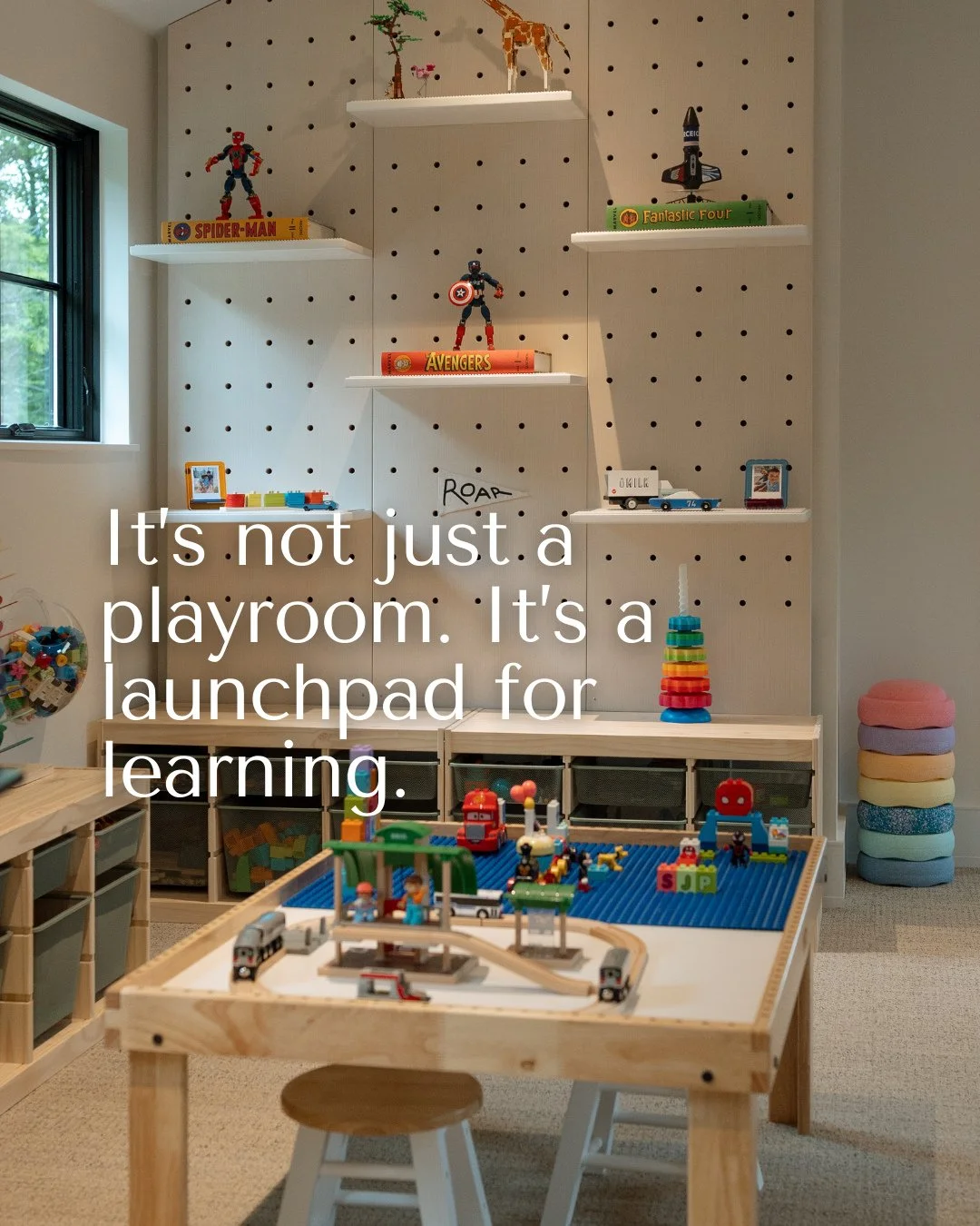 A playroom isn&rsquo;t just a space to keep children busy while you sip your coffee in peace (though it should also do that!). ⁠
⁠
At its heart, a playroom is a space where children can safely explore, experiment, and make sense of their big feelings