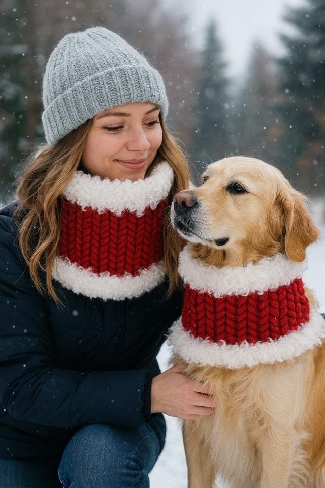 Loom-Knitted Winter Snoods