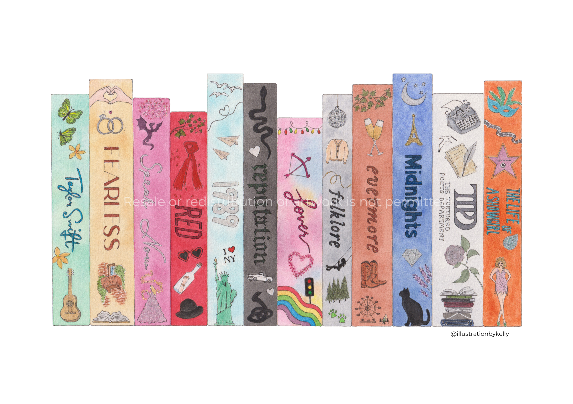 Taylor Swift Albums Art Print