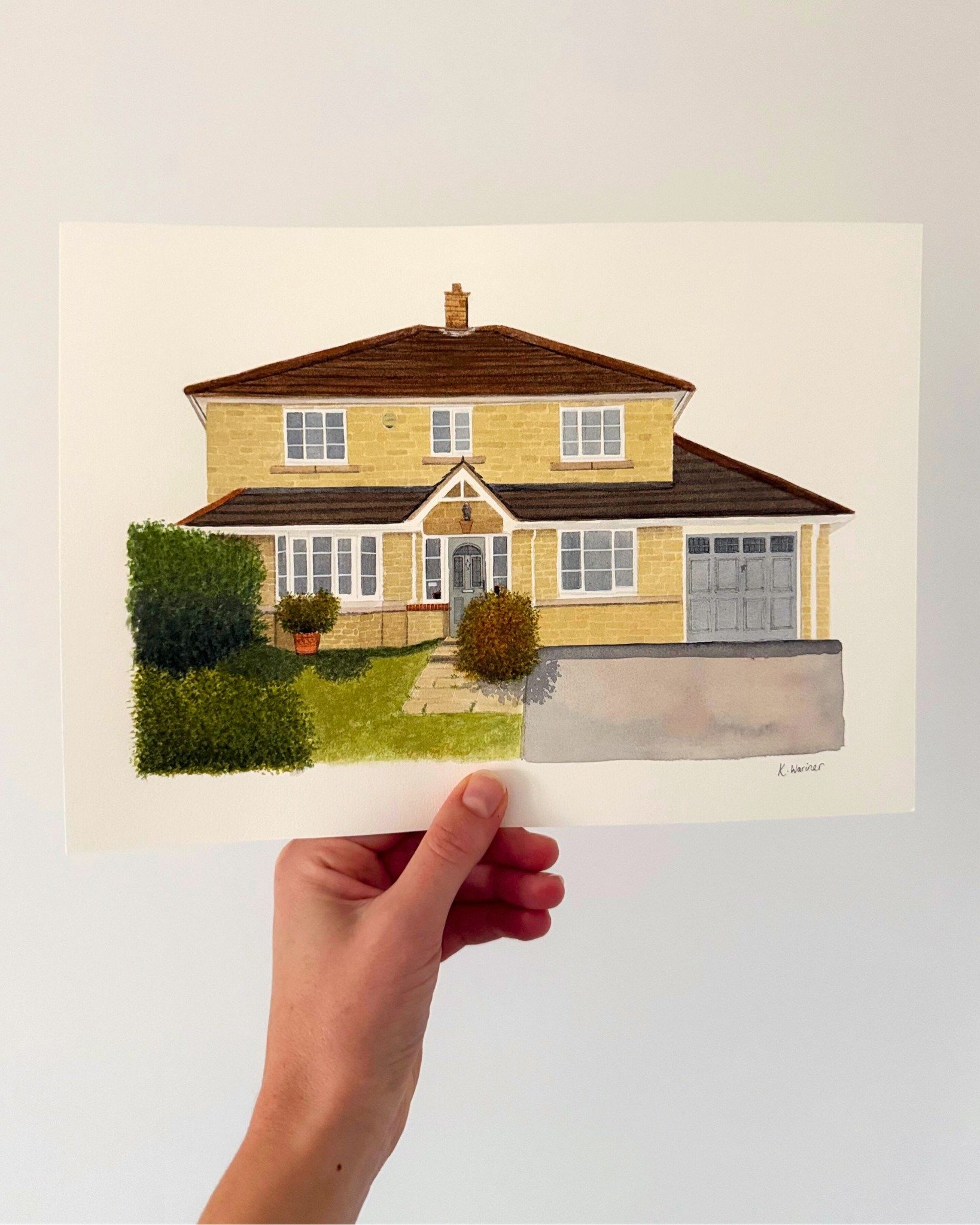This home has such a calm, honest presence. Painting it meant slowing down and giving attention to each brick individually, letting the details guide the piece rather than rushing past them. That quiet care is what makes a place feel truly personal.
