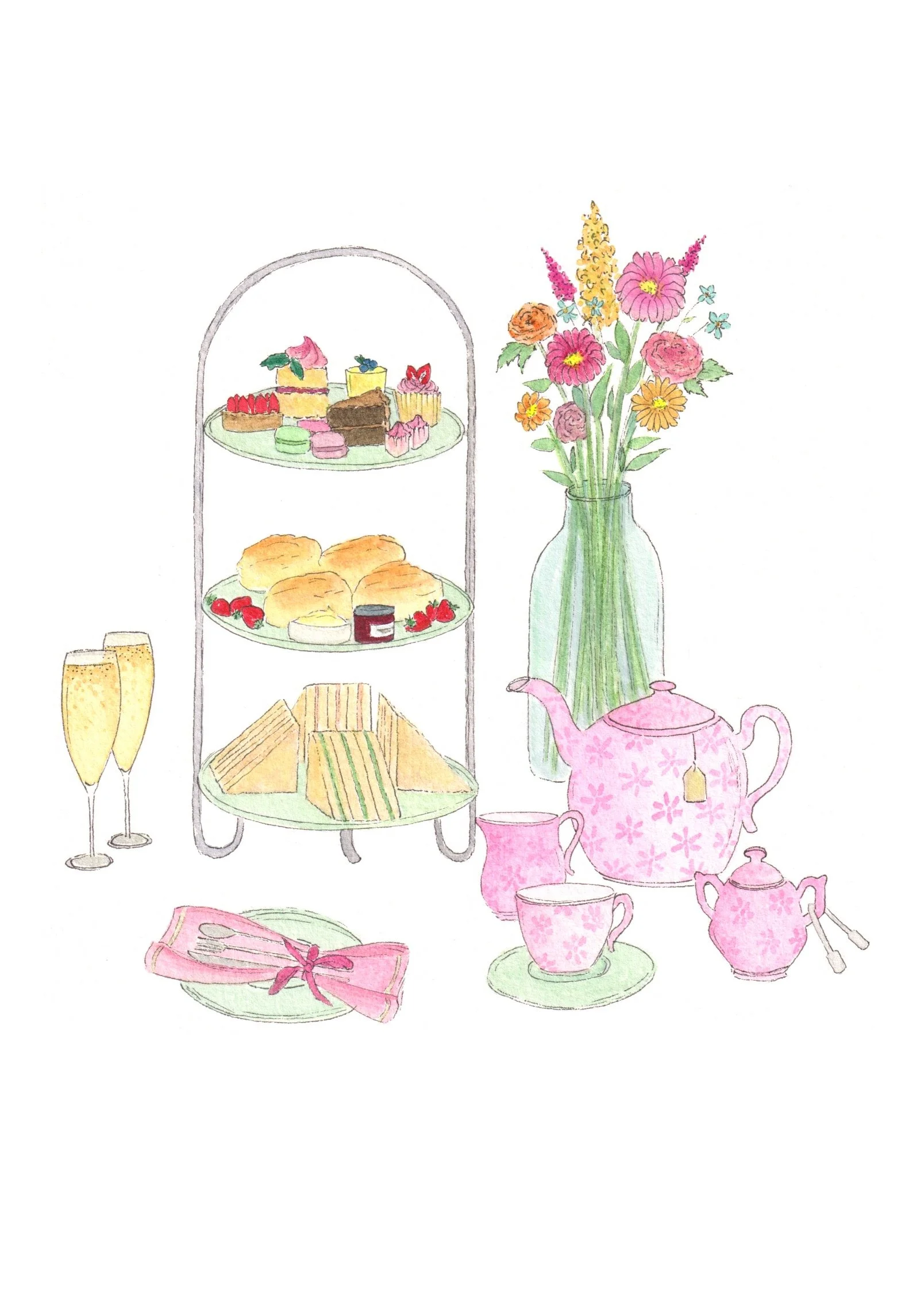 A new card design inspired by a birthday afternoon tea gifted to me by a friend, perfect for celebrating special moments with loved ones.