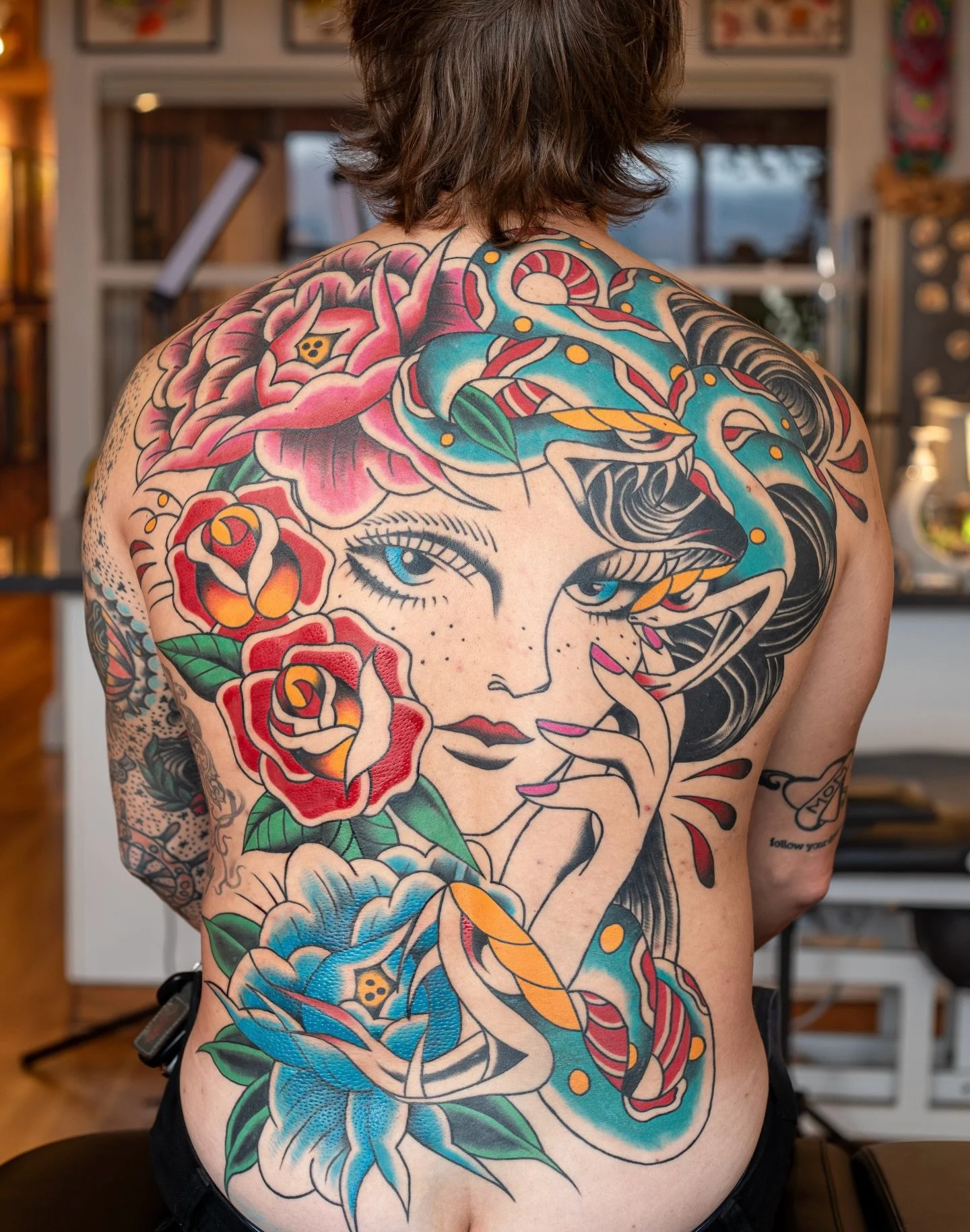 😎More of Ryan&rsquo;s back 🙏🏻🤙🤘 
📸Photos by the amazing @_Kikipix
.
.
.
#tattoo #tattoos #tattooartist #traditionaltattoos #traditionaltattoo #trad #traditional #besttrad #realtattoos #tattoosofinstagram #topclasstattooing #vancouvertattoo #van