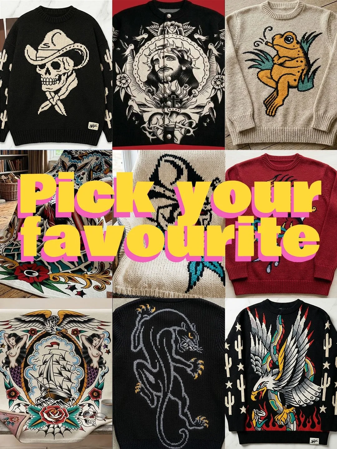 👇Comment your favourite number below👇

Should we make any of these? 

We are thinking of doing some knitted stuff and would so appreciate your guys input 🙏🏻💕