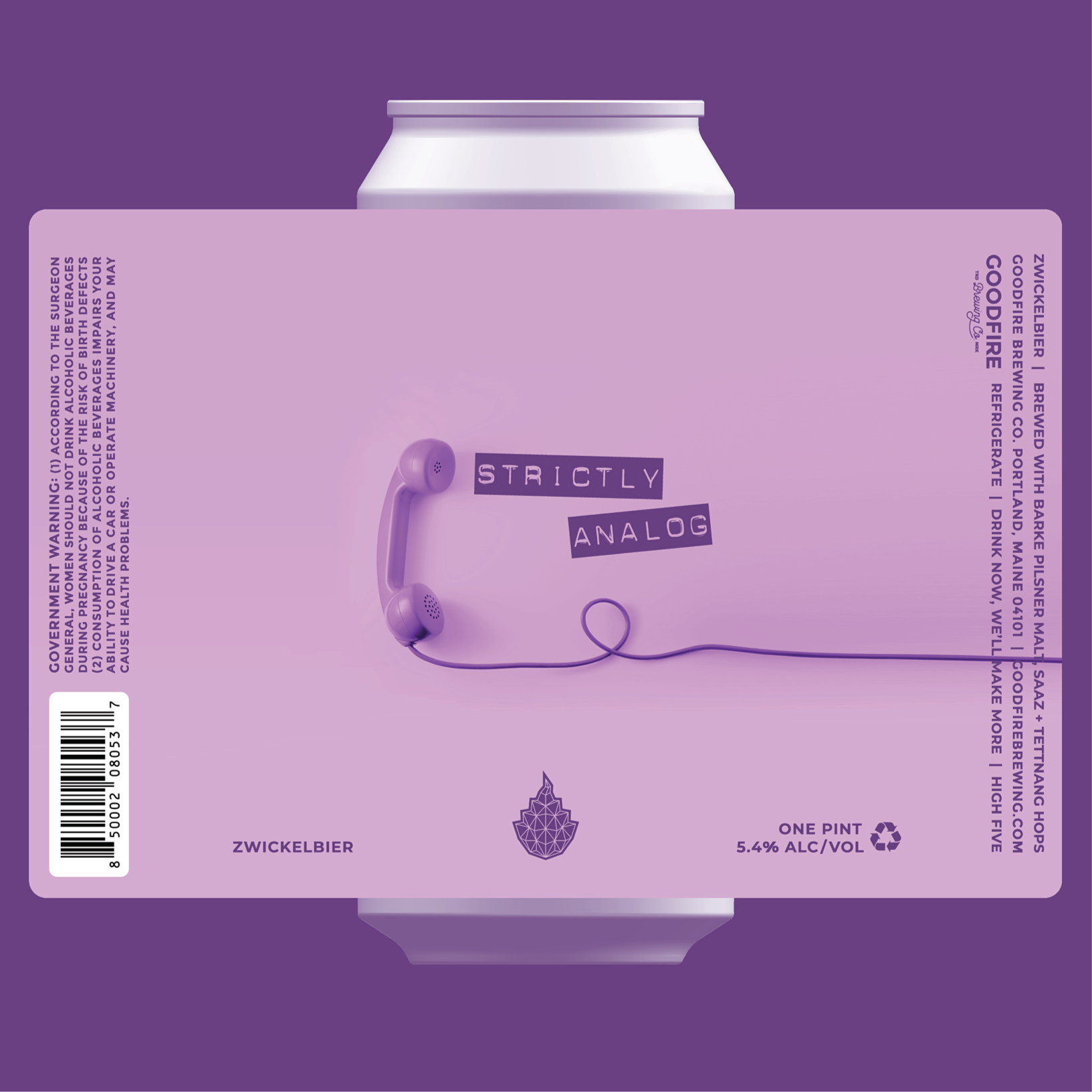 Strictly Analog // Zwickelbier/Kellerbier // 5.5% ABV // The recipe utilizes floor-malted Pilsner and Vienna from Weyermann in Bamberg, Germany, Saaz and Tettnang hops in the kettle, and a traditional Franconian-style mash regiment/decoction. Strict