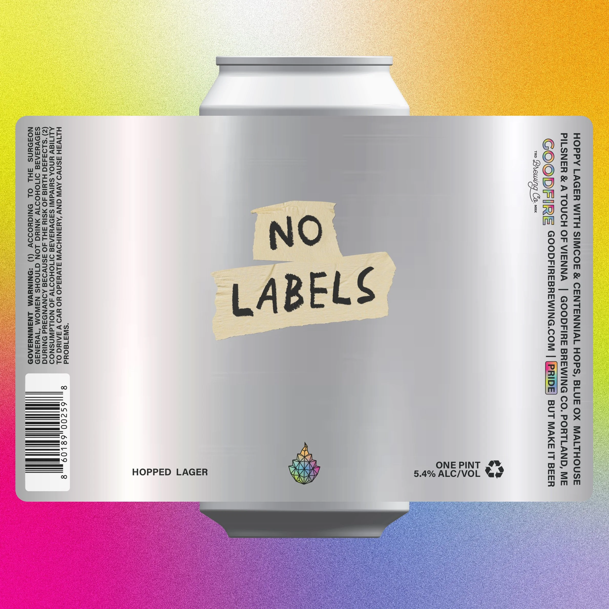 🏳️‍⚧️🏳️‍🌈 NO LABELS 🏳️‍⚧️🏳️‍🌈  // HOPPED LAGER // 5.4% ABV // A delicious, well rounded beer! Tropical on the nose, a little bitter on the finish. 100% Maine malt from Blue Ox Malthouse @blueoxmalthouse (Pilsner and a touch of Vienna for sweetn